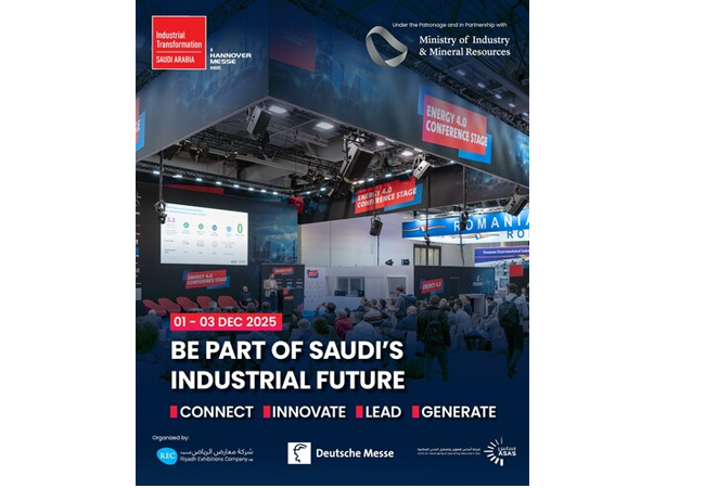 PB: Industrial Transformation Saudi Arabia 2025: die Fachmesse, die weltweit führende Unternehmen zusammenbringt, um Kontakte zu knüpfen, Innovationen zu fördern und den industriellen Wandel in Saudi-Arabien voranzutreiben. 1. bis 3. Dezember