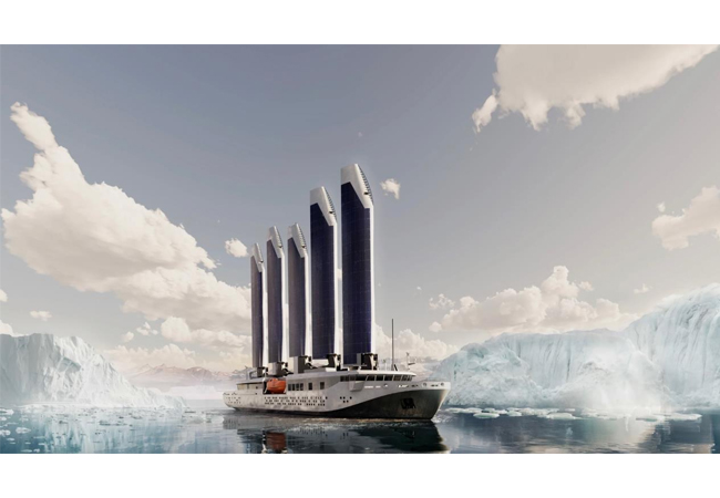 Artist's rendering of the Captain Arctic in full sail