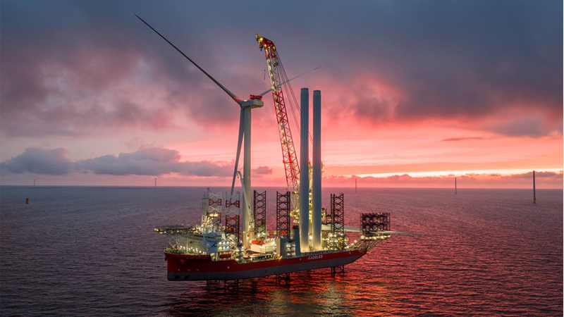 PB: Die erste 15-MW-Turbine mit einer in Polen gefertigten Gondel wurde im Offshore-Windpark Baltic Power installiert. / ©: Baltic Power Sp. z o.o.