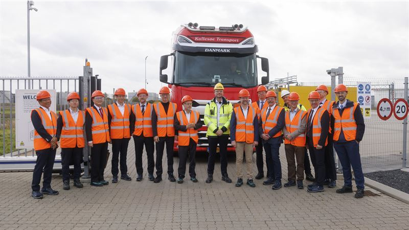 PB: Trailer with Green Hydrogen leaving to Germany - Photo by Anders Brohus