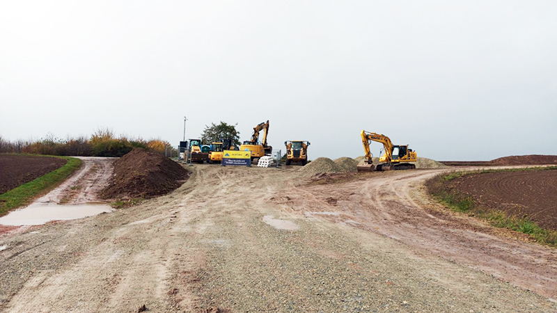 PB: Die ersten Bauarbeiten im Windpark Werther/Wipperdorf beginnen / ©: Energiequelle GmbH