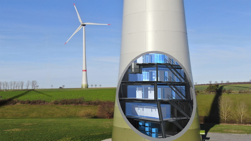 PB: Nachhaltige IT durch Nutzung eines Rechenzentrums im Windrad / ©: ennit-gmbh