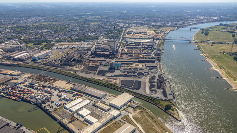 PB: Ziel ist die Entwicklung eines neuen Terminals für Ammoniak und CO₂ am Rheinkai Nord in Duisburg-Hochfeld bis 2030. Fotos: Hans Blossey / ©: duisport