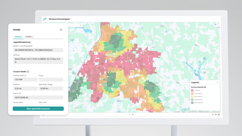PB: Software-Applikation Netzanschlussnavigator / ©: envelio