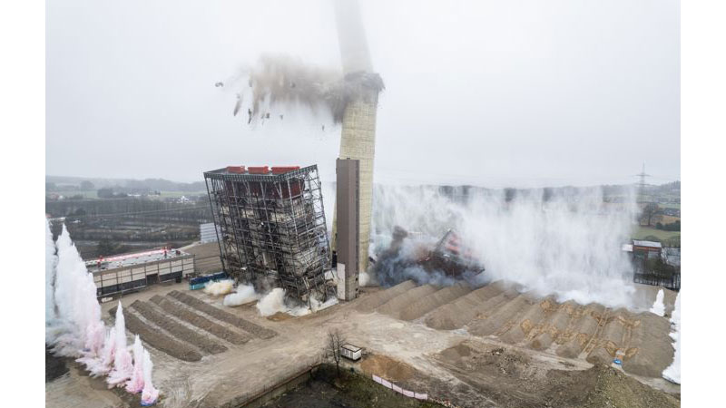 Die Sprengung des Steinkohlekraftwerk Ibbenbren ebnet den Weg fr  Windstrom-Konverter | Windkraft-Journal
