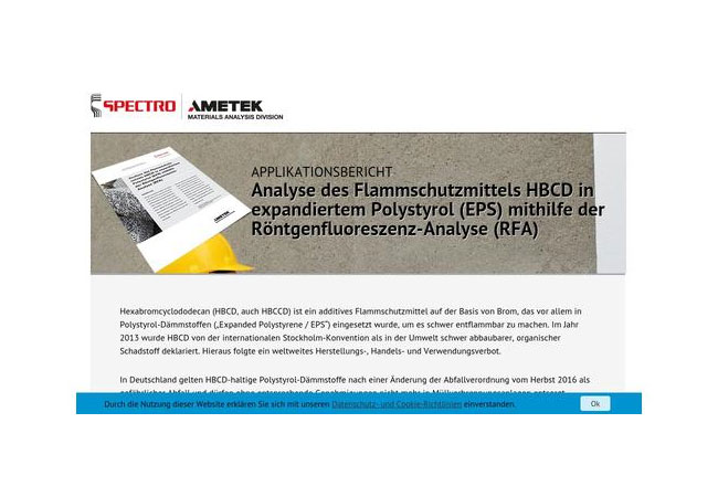 Internetauftritt: http://xrf.spectro.de/spectroscout/application-briefs/hbcd-in-polystyrol-eps-rfa-analyse/?utm=PR