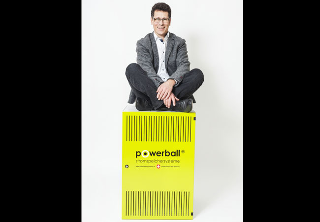 Foto: Mathias Grässl auf dem neuen Powerball-Speicher